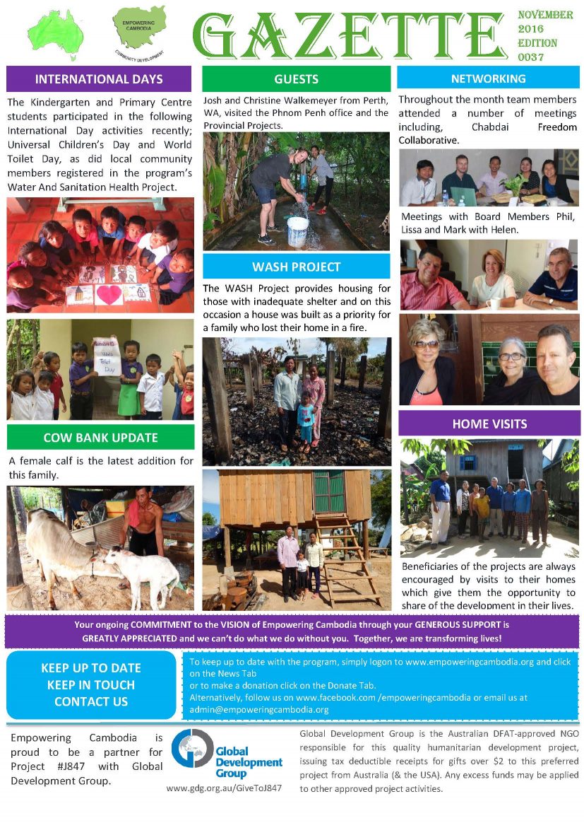 Empowering Cambodia Gazette - November 2016